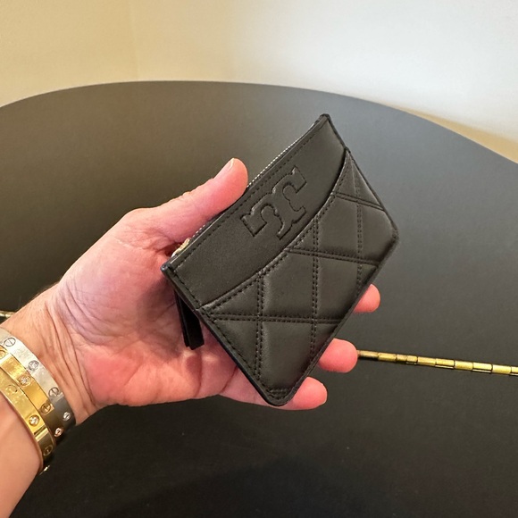 NWT Authentic luxury preppy Tory Burch Rare Black Savannah Card Case - Picture 9 of 17